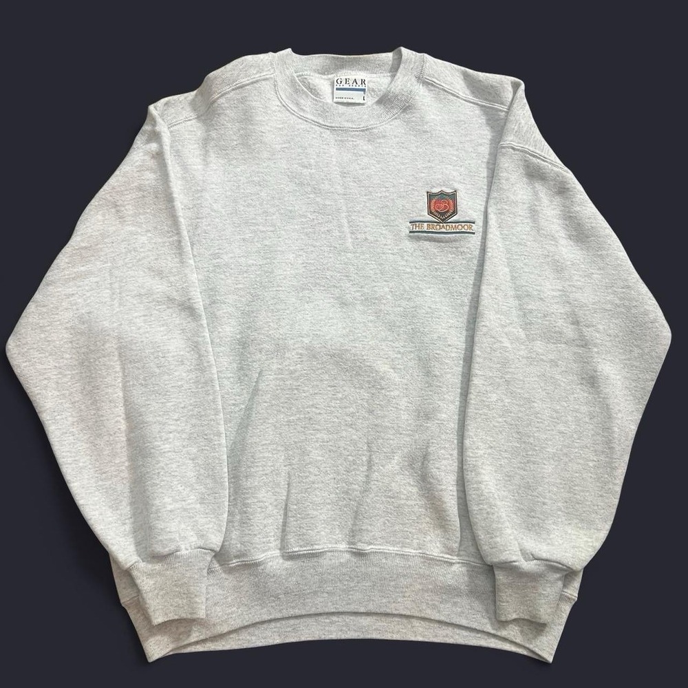 Gear For Sports Gray Crewneck Pullover Sweater Size Large Made In USA